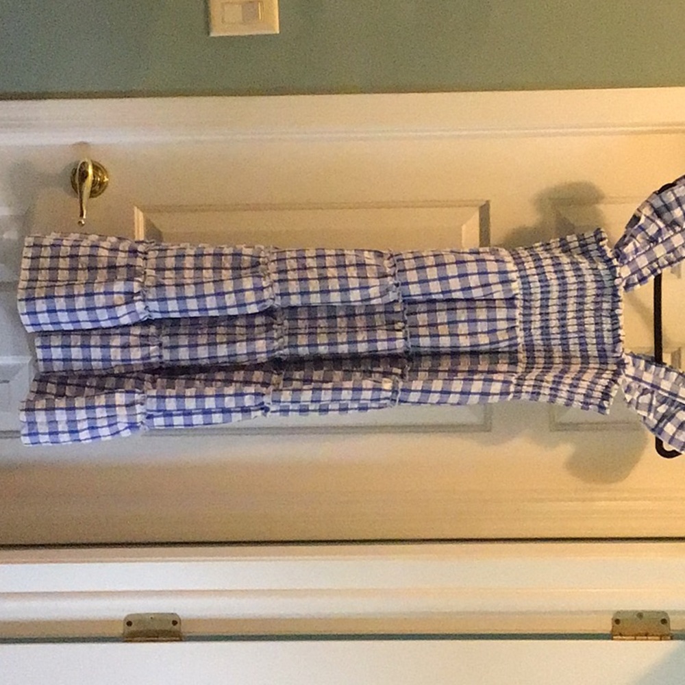 Amy Byer Blue and White Gingham Dress